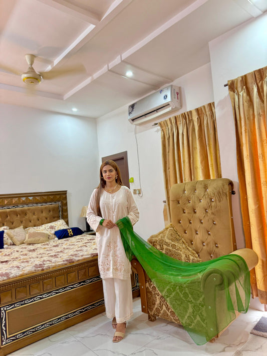 JANIFER Embroidered 3PC Dress – Sophisticated Women Style