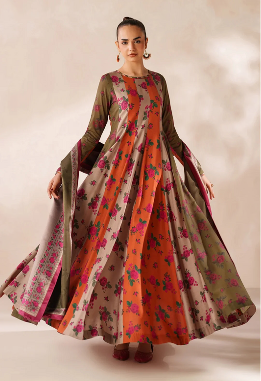 Maxi Swiss Lawn Set 3PC for Stylish and Casual Wearing