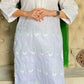 Person wearing a white embroidered kurta with green dupatta on a floral background
House of Beenora |  Best women clothing brand in Pakistan