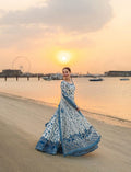 Azure Luxury Embroidered Maxi – Premium Eid & Summer Collection