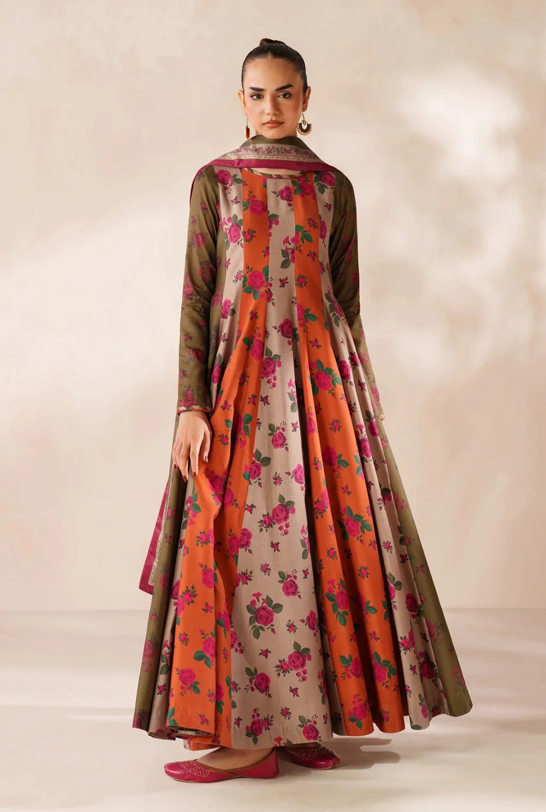 Maxi Swiss Lawn Set 3PC for Stylish and Casual Wearing