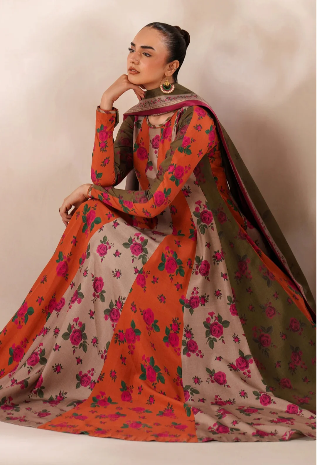Maxi Swiss Lawn Set 3PC for Stylish and Casual Wearing