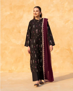 black embroided 3pc